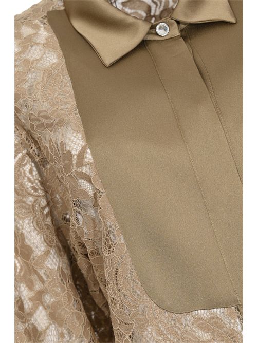 Camicia in pizzo e raso Clips | E380 973900030
